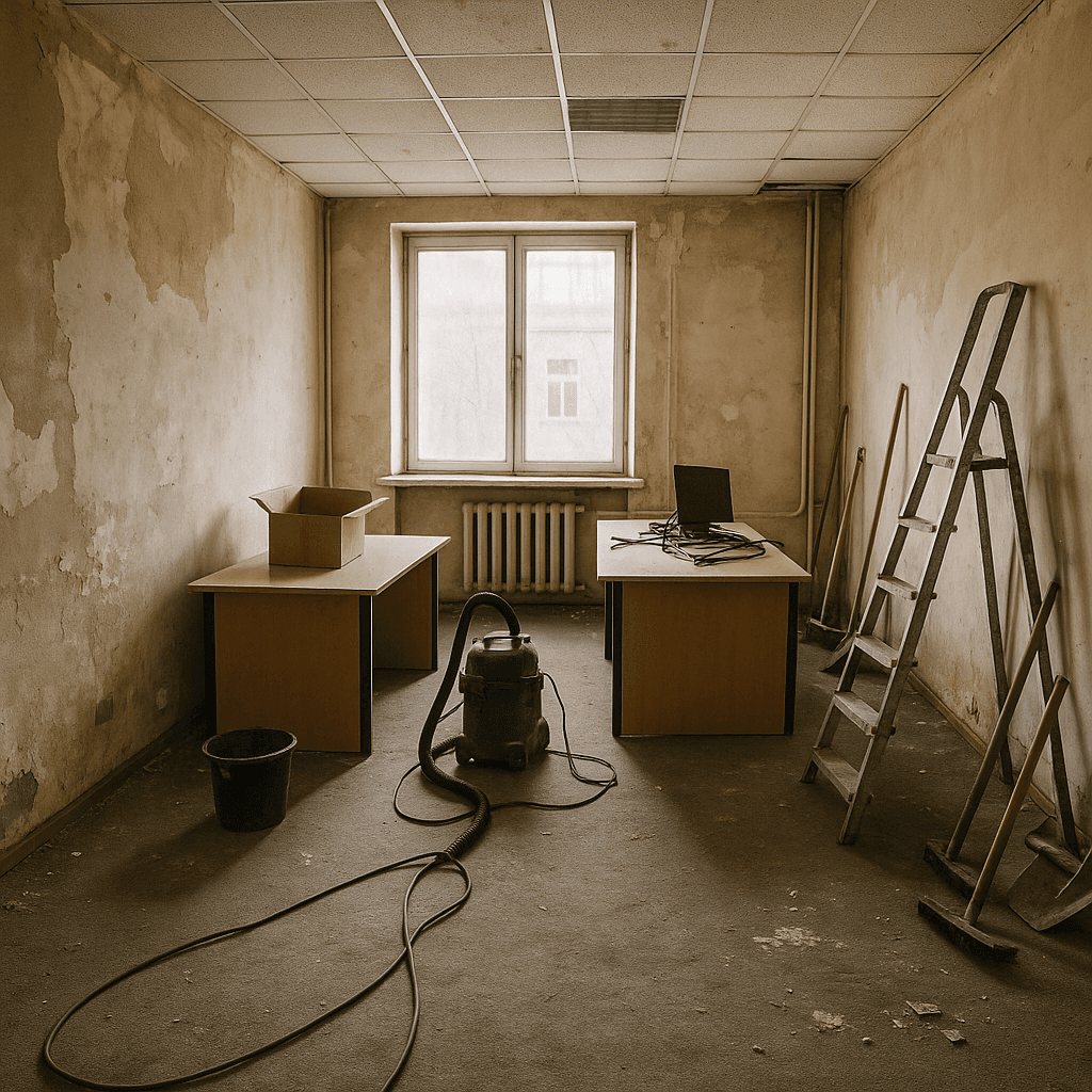 Büroreinigung — Vorher